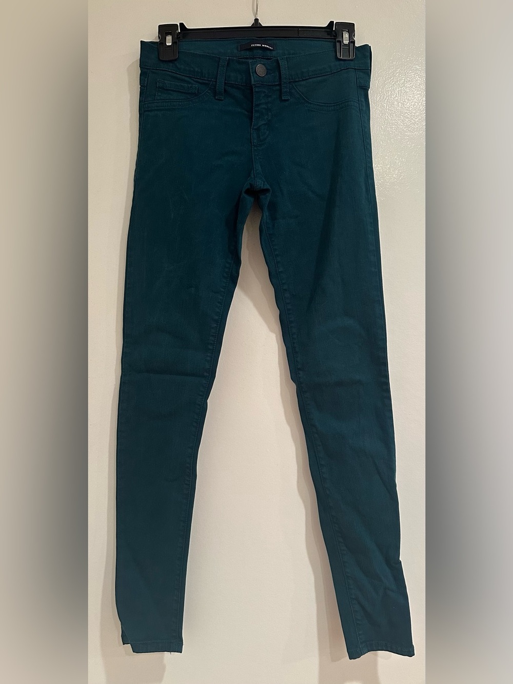 Flying Monkey Teal Color Skinny Jeans